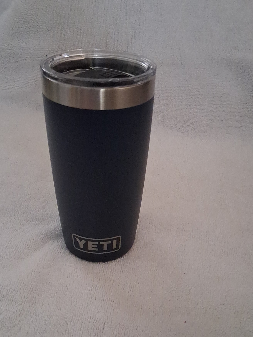 Yeti Navy Blue Stainless Travel Tumbler with Clear Lid